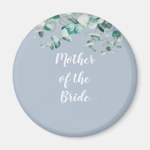 Mother Father of the Bride Personalized Dusty Blue Magnet