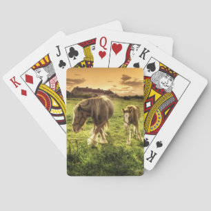 Mother & Foal Horse Playing Cards