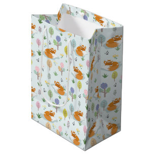 Mother Fox Baby Fox Sleeping In The Forest  Medium Gift Bag