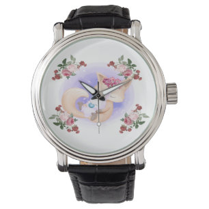 Mother Fox Hug Baby Bunny Rabbit Watch