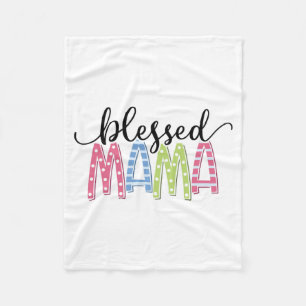 Mother Gift Blessed Mama Fleece Blanket