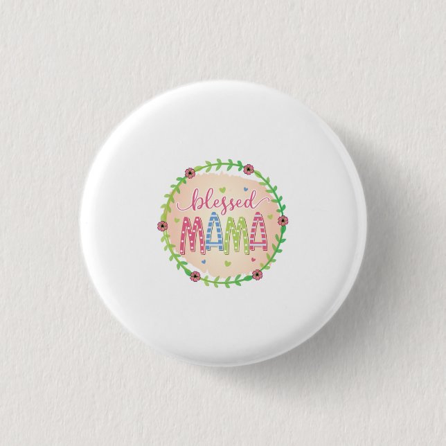 Mother Gift Blessed Mother 1 Inch Round Button (Front)