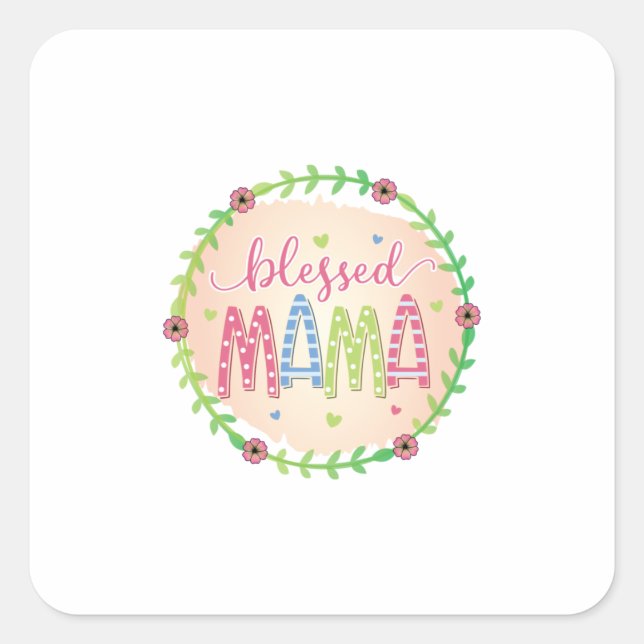 Mother Gift Blessed Mother Square Sticker (Front)