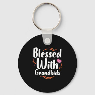 Mother Gift Blessed With Grandkids Keychain