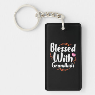 Mother Gift Blessed With Grandkids Keychain