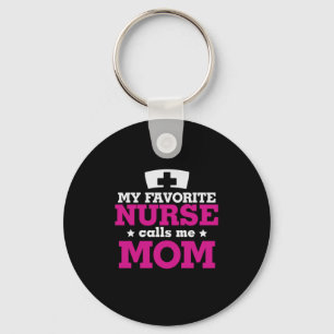 Mother Gift Favourite Nurse Calls Me Mom Keychain