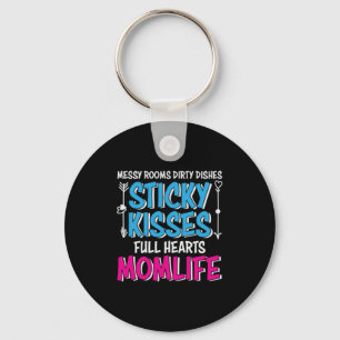 Mother Gift Full Hearts Mom Life Keychain