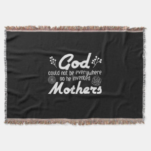 Mother Gift God He Invented Mother Throw Blanket