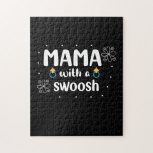 Mother Gift Mama With A Swoosh Jigsaw Puzzle