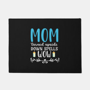 Mother Gift Mom Turned Upside Wow Doormat