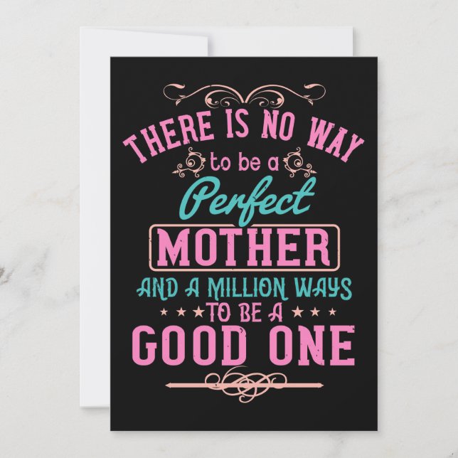 Mother Gift No Perfect Mother But Good Save The Date (Front)