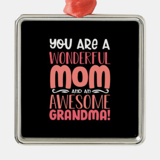 Mother Gift | Proud Wonderful Mom Birthday Metal Ornament
