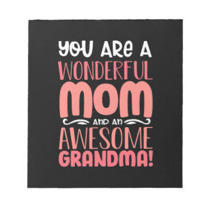Mother Gift Proud Wonderful Mom Birthday Notepad
