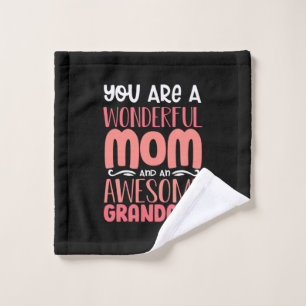 Mother Gift   Proud Wonderful Mom Birthday Wash Cloth