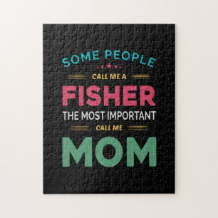 Mother Gift Some People Call Me Fisher Mom Jigsaw Puzzle