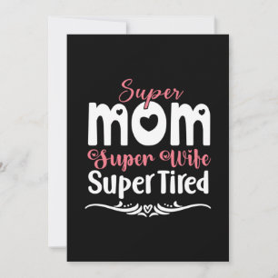 Mother Gift Super Mom Super Wife Holiday Card