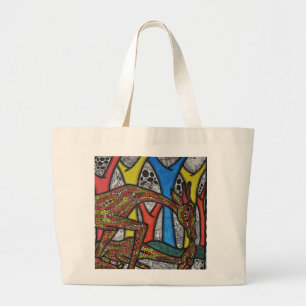 Mother Giraffe Large Tote Bag