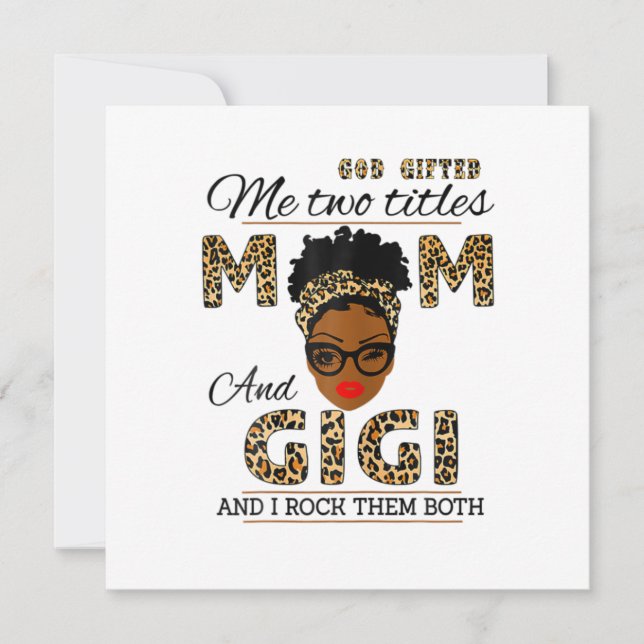 Mother God Gifted Mom And Gigi Birthday Invitation (Front)