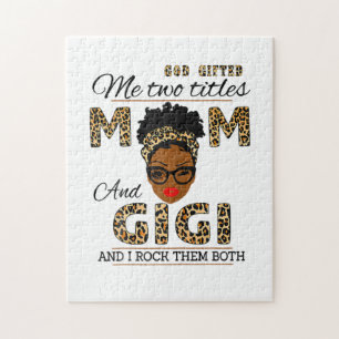 Mother God Gifted Mom And Gigi Birthday Jigsaw Puzzle