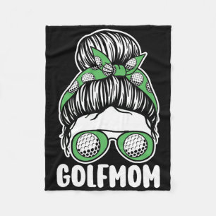 Mother Golfer Mom Golfing Golf Fleece Blanket