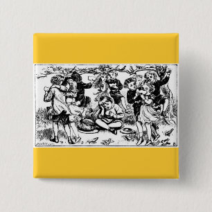 Mother Goose 2 Inch Square Button