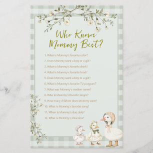 Mother Goose and Gosling Who Knows Mommy Best Game