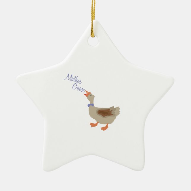 Mother Goose Ceramic Ornament (Front)