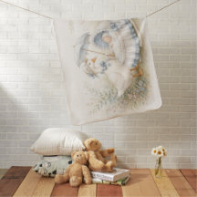 Mother Goose Cradle Blue Baby Shower