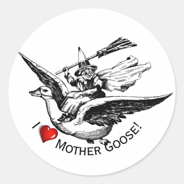 Mother Goose Day Classic Round Sticker (Front)