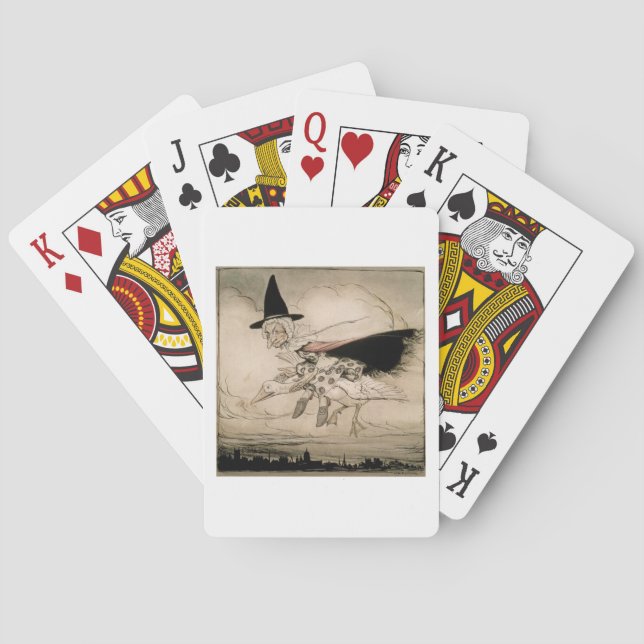 Mother Goose, frontispiece of 'Mother Goose The Ol Playing Cards (Back)