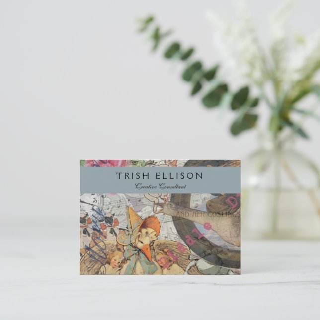 Mother Goose Nursery Rhyme Fairy Tale Business Card (Standing Front)