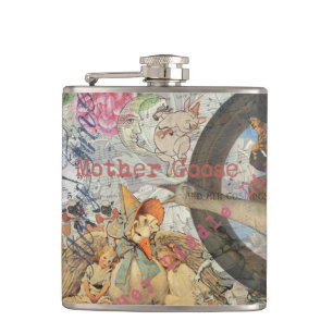 Mother Goose Nursery Rhyme Fairy Tale Hip Flask