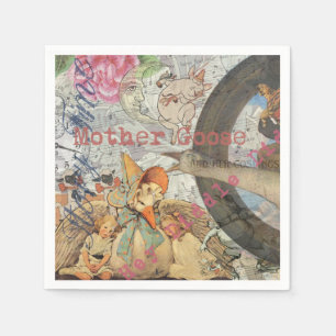 Mother Goose Nursery Rhyme Fairy Tale Napkin