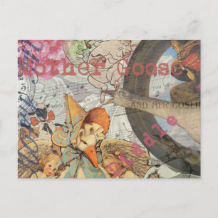 Mother Goose Nursery Rhyme Fairy Tale Postcard