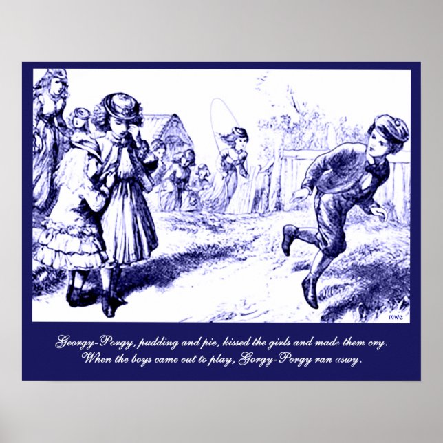 Mother Goose Nursery Rhyme Georgy-Porgy Poster (Front)