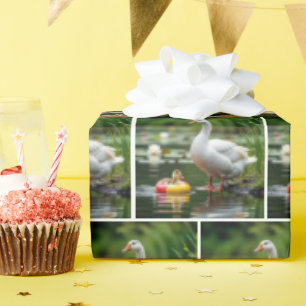 Mother Goose With Baby Gosling Wrapping Paper