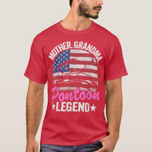 Mother Grandma Pontoon Legend US American Flag Pon T-Shirt