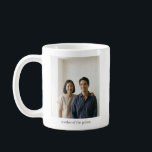 Mother Groom Two Photo Keepsake Sentimental Custom Coffee Mug<br><div class="desc">This mother of the groom mug features two photos with "mother of the groom" text below. Customizable with your photos. A meaningful way to thank mom or give her something she'll actually use every morning while remembering your big day.</div>