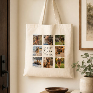 Mother GSD dog mom photo collage Tote Bag