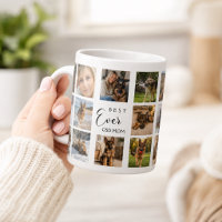 Mother GSD dog mom photo collage white black