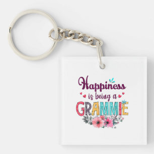 Mother Happiness Is Being A Grammie Ever Birthday Keychain
