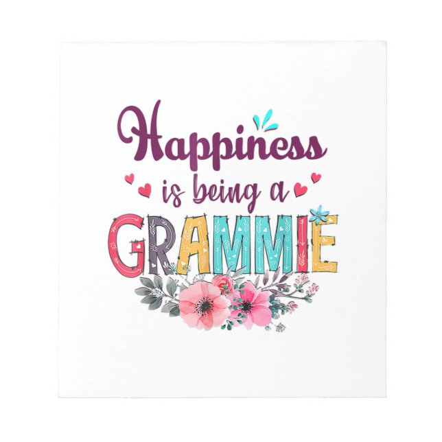 Mother Happiness Is Being A Grammie Ever Birthday Notepad (Front)