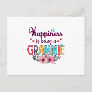 Mother Happiness Is Being A Grammie Ever Birthday Postcard
