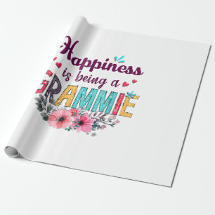 Mother Happiness Is Being A Grammie Ever Birthday Wrapping Paper