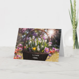 Mother Happy Mothers Day for Mom Basket of Spring  Card