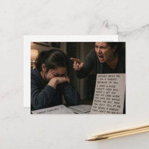 Mother Hates Me Postcard