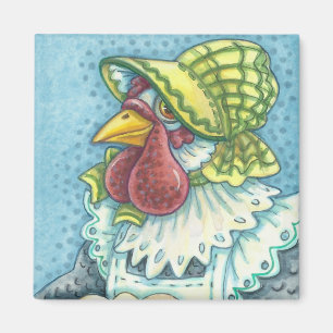 Mother Hen, CHICKEN FARM MAGNET Square * Customize