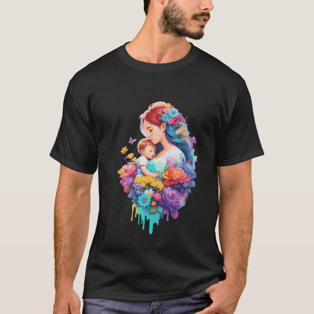 mother holding baby boy T-Shirt (Front)