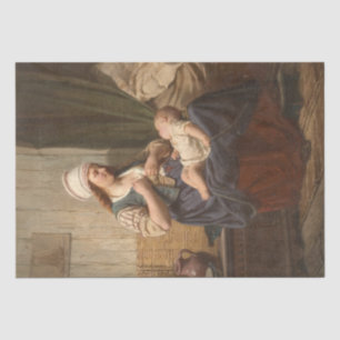 Mother Holding Her Child (by Rudolf Jordan) Tissue Paper