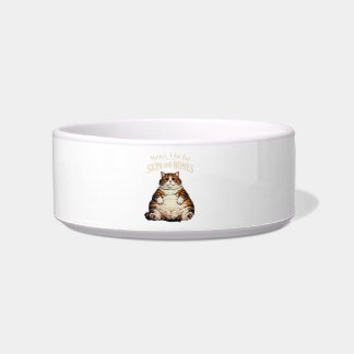 Mother, I Am But Skin and Bones – Funny Chubby Cat Bowl